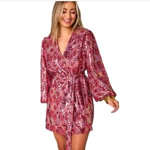 Buddy Love XL NWT Adeline Wild Strawberry Wrap Dress
